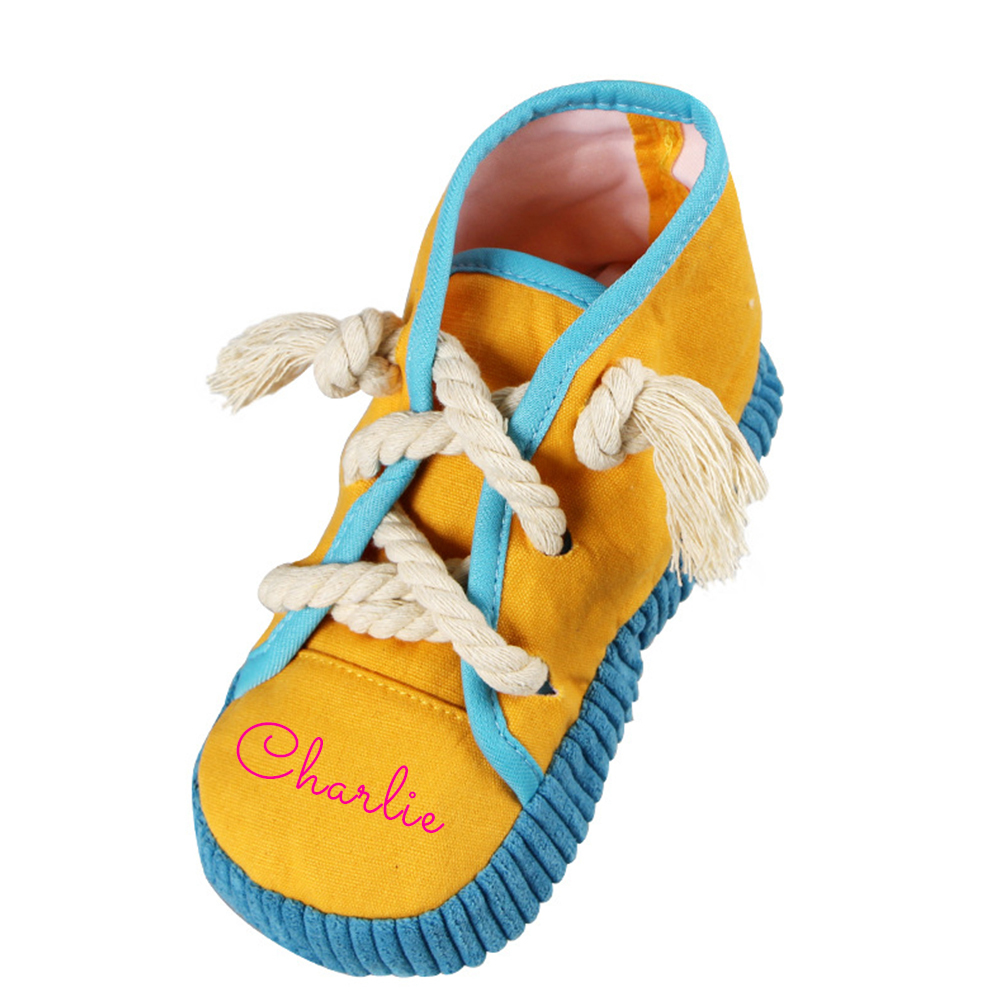 Personalized Puppy Soft Cotton Shoes Chew Toy | BKPet155
