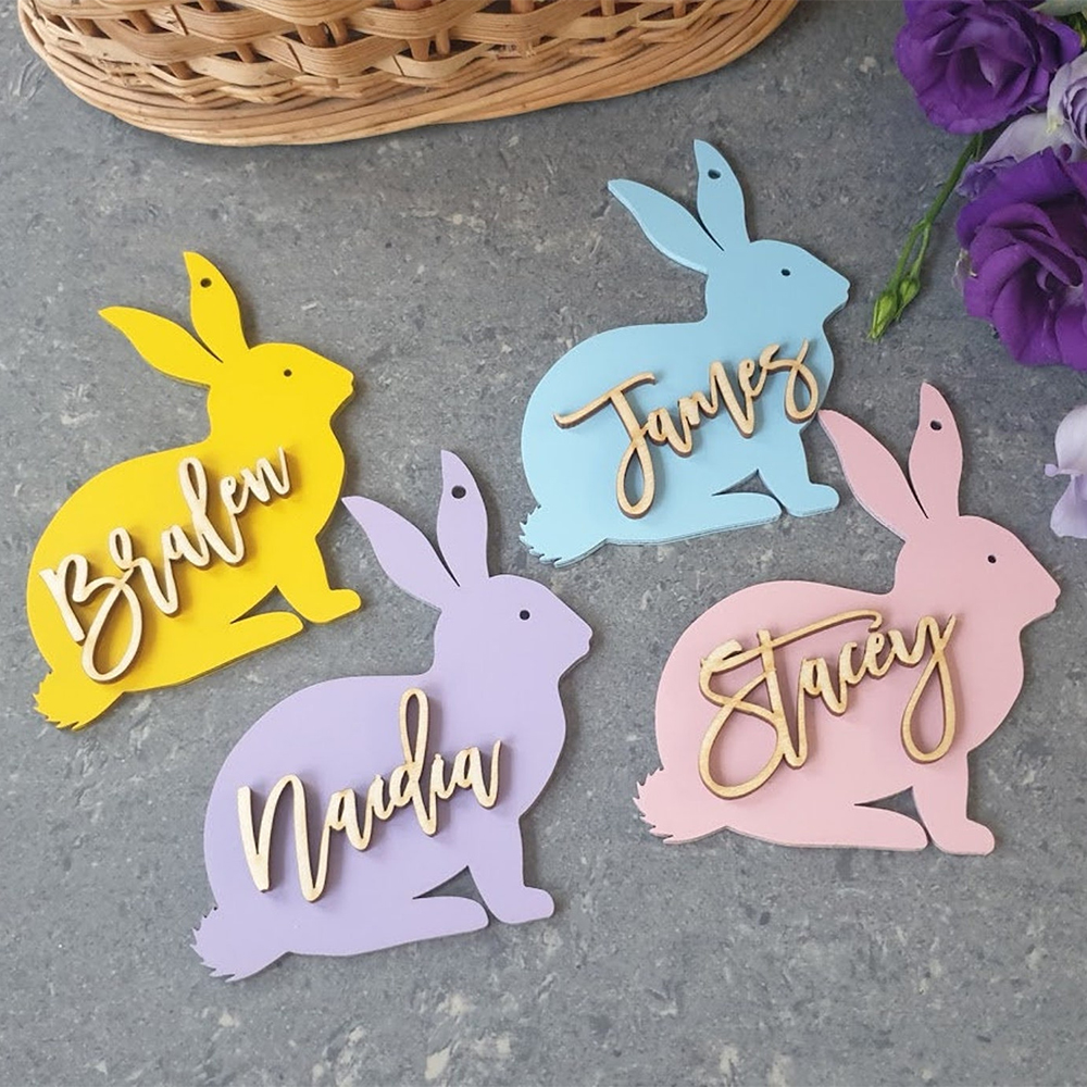 Personalized Bunny Easter Basket Tags | CWEaster34