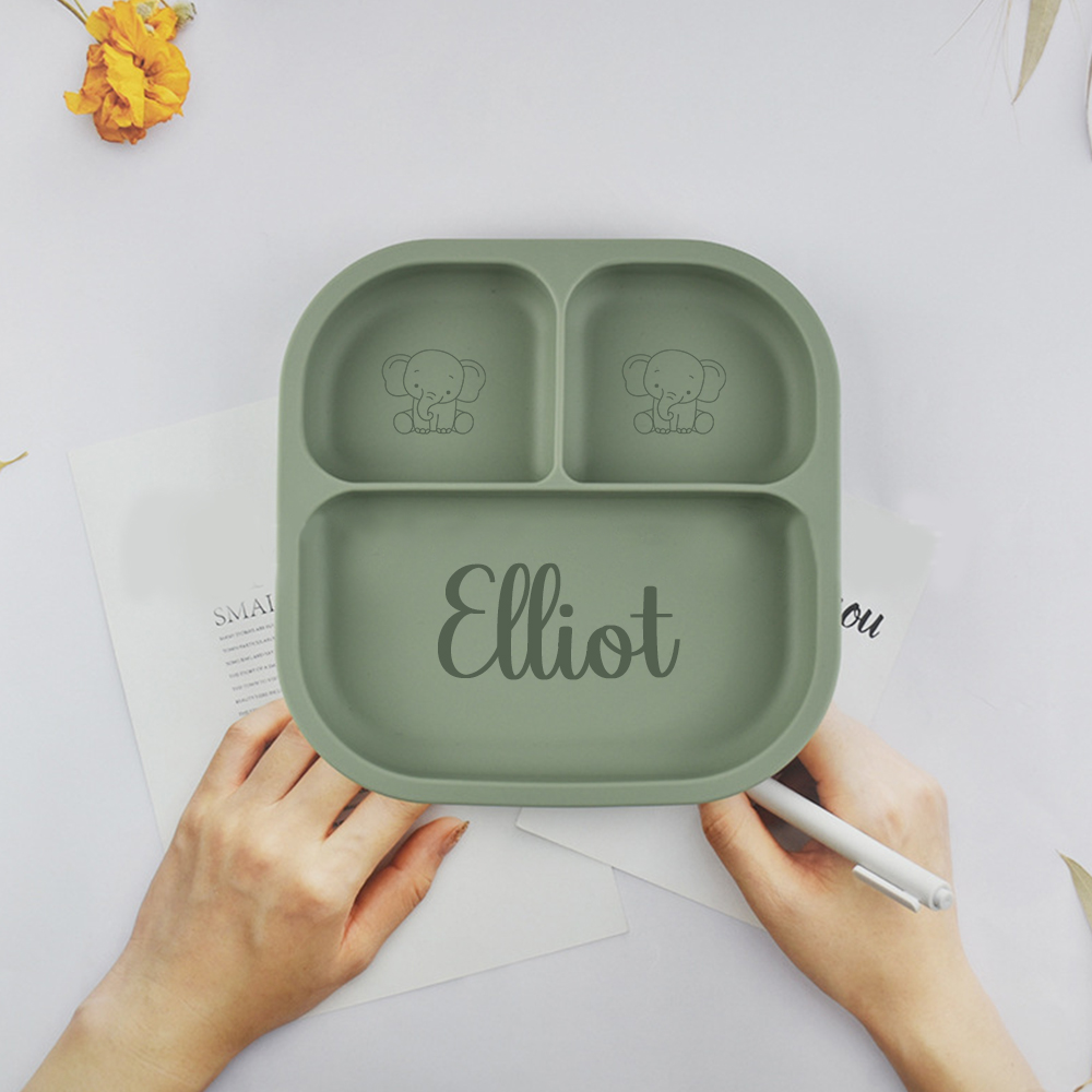 Personalised Baby Food Grade Color Dinner Plates  | CWBaby196