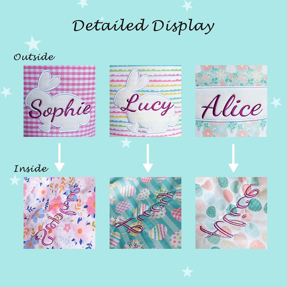 Personalised Embroidered Easter Bunny Basket | CWEaster46