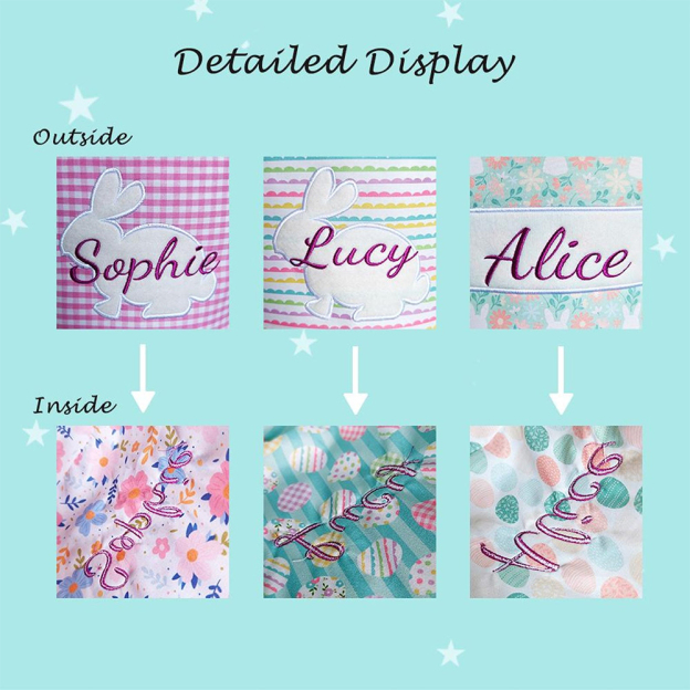 Personalised Embroidered Easter Bunny Basket | CWEaster46