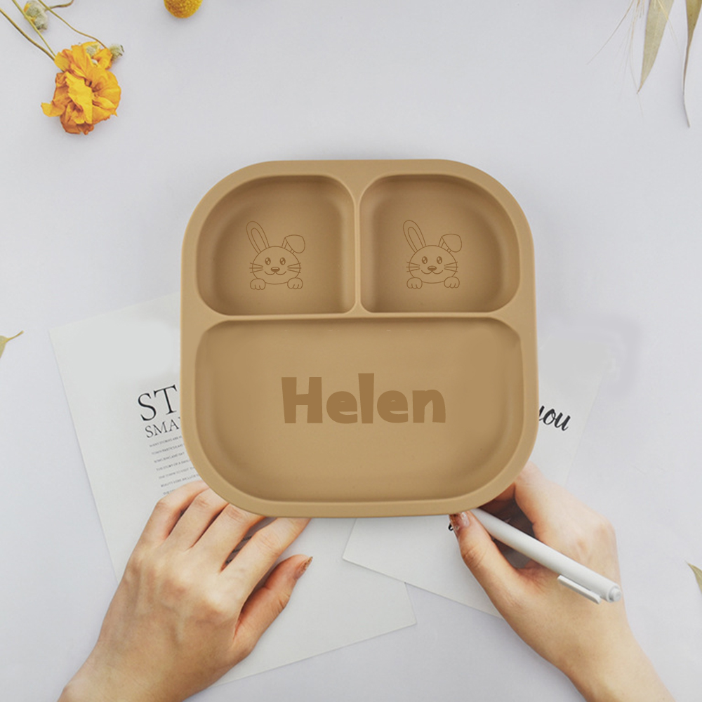 Personalised Baby Food Grade Color Dinner Plates  | CWBaby196