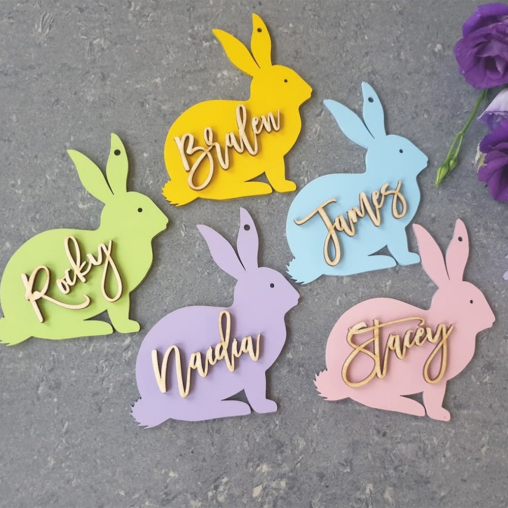 Personalized Bunny Easter Basket Tags | CWEaster34