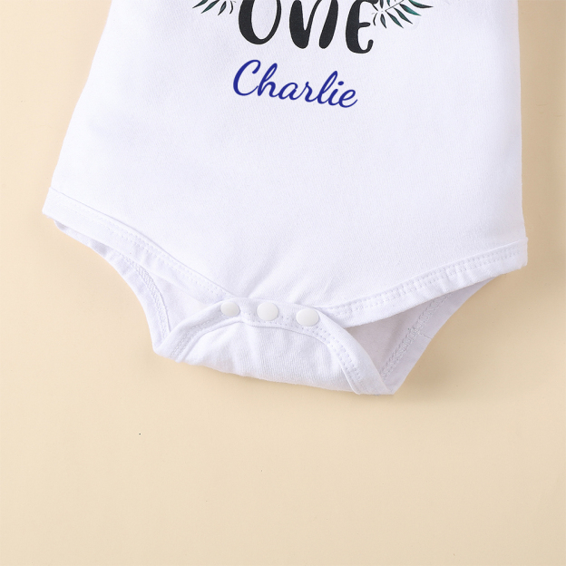 Personalised Baby Boy 1st Birthday Animal Print Overalls Set | CWBaby195