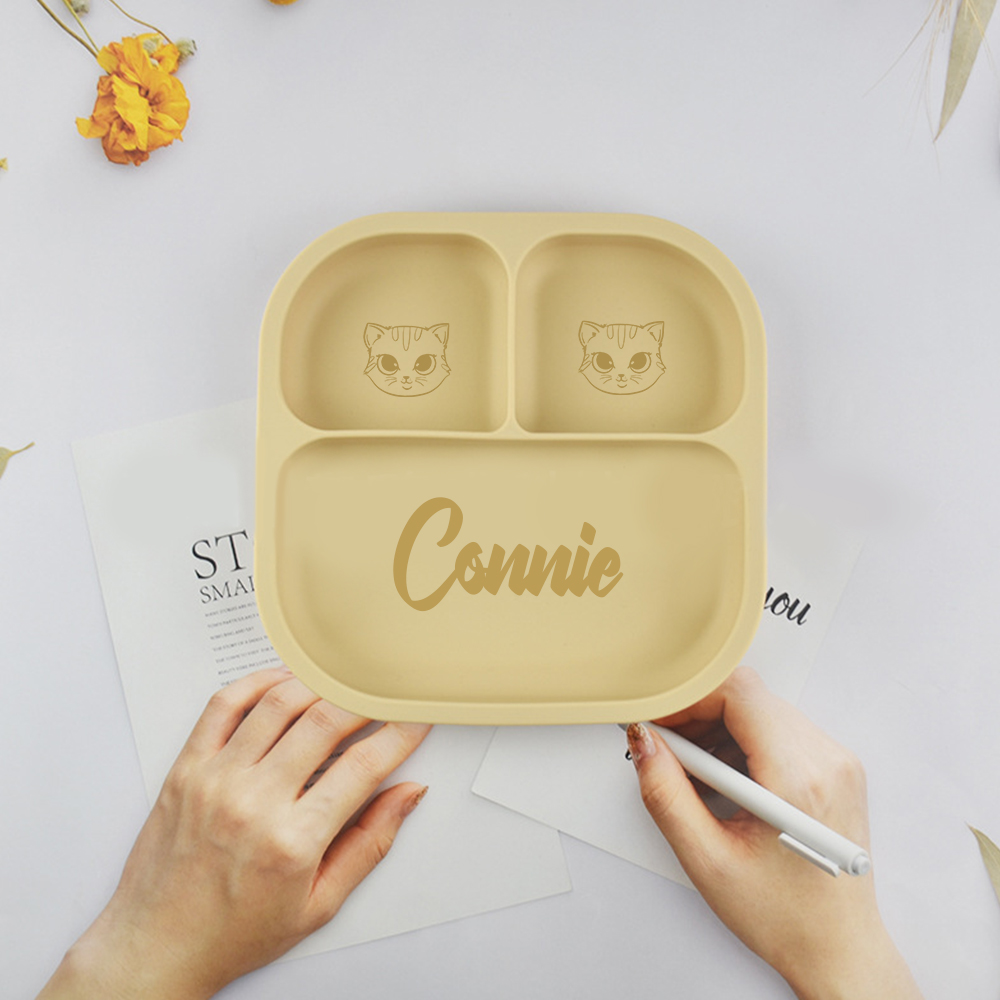 Personalised Baby Food Grade Color Dinner Plates  | CWBaby196