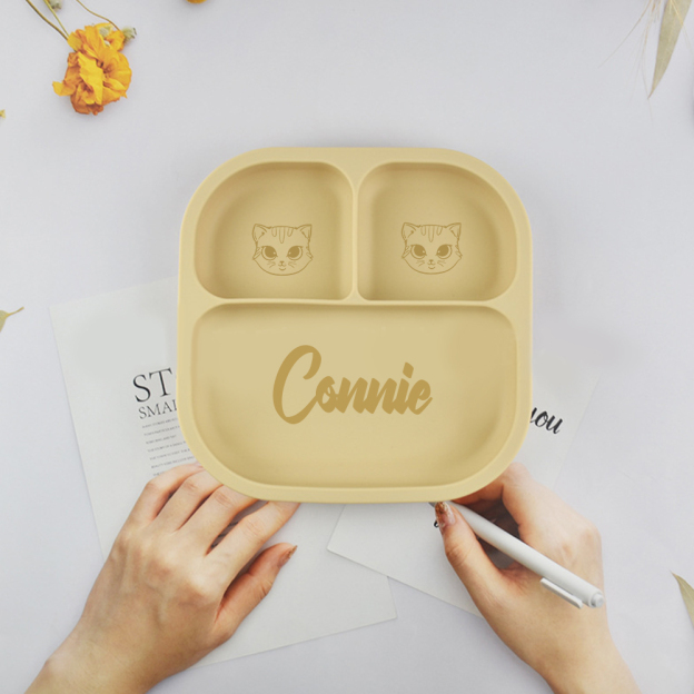 Personalised Baby Food Grade Color Dinner Plates  | CWBaby196