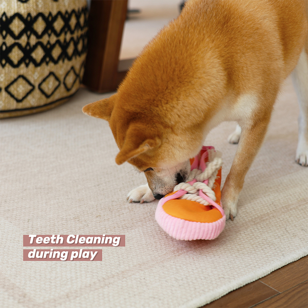 Personalized Puppy Soft Cotton Shoes Chew Toy | BKPet155