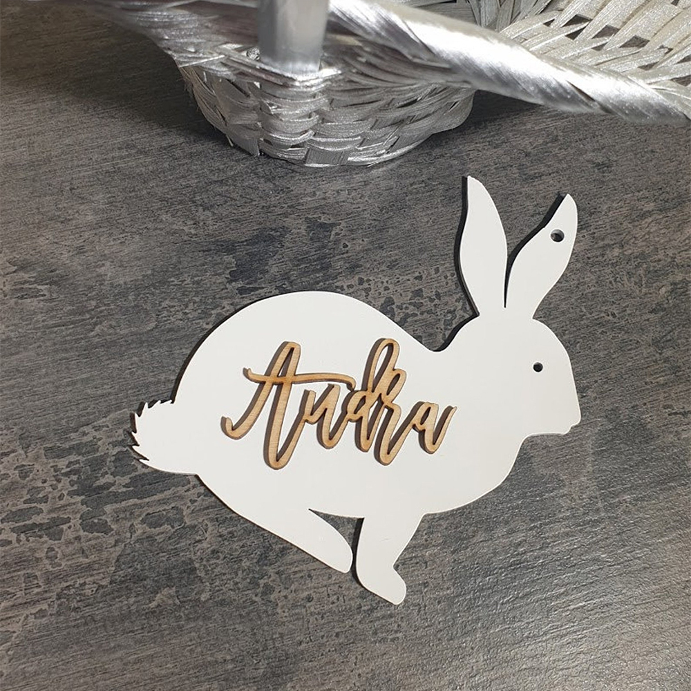 Personalized Bunny Easter Basket Tags | CWEaster34