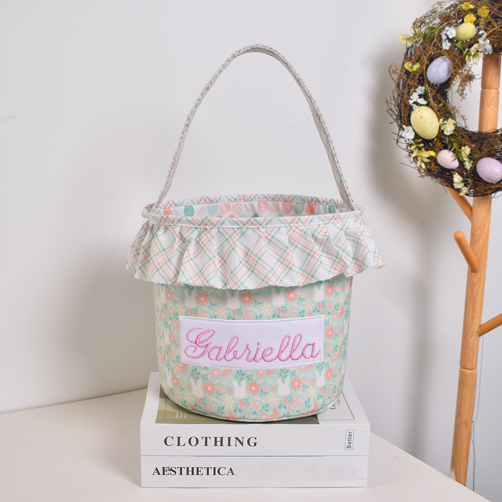 Personalised Embroidered Easter Bunny Basket | CWEaster46