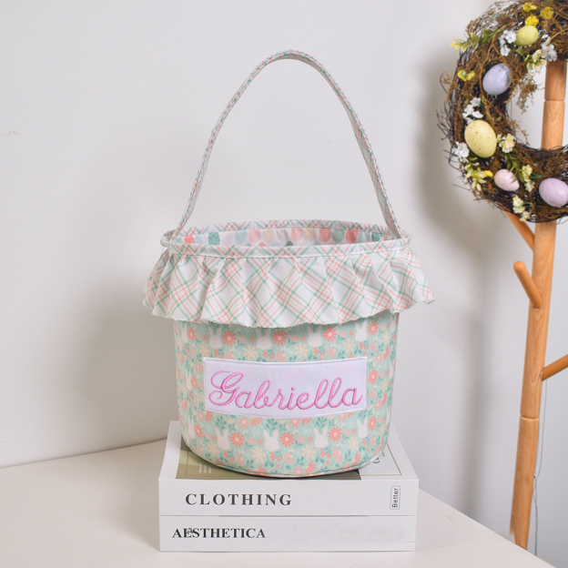 Personalised Embroidered Easter Bunny Basket | CWEaster46