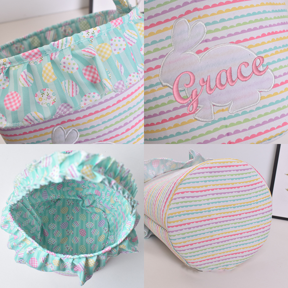 Personalised Embroidered Easter Bunny Basket | CWEaster46