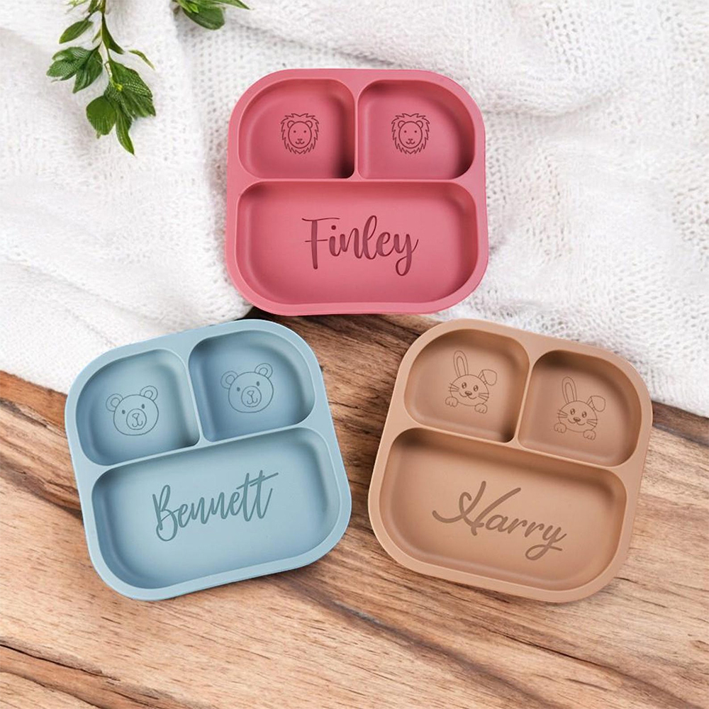 Personalised Baby Food Grade Color Dinner Plates  | CWBaby196