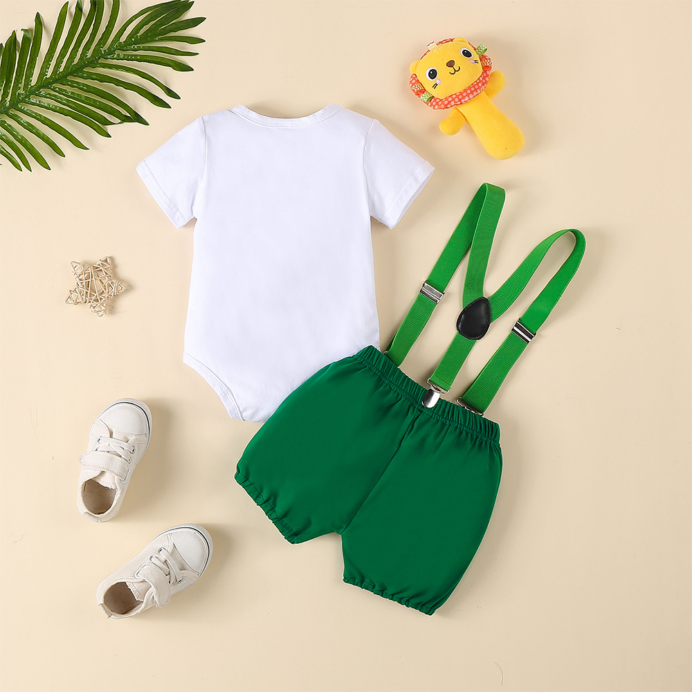 Personalised Baby Boy 1st Birthday Animal Print Overalls Set | CWBaby195