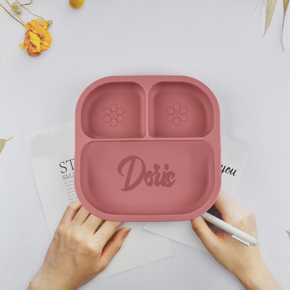 Personalised Baby Food Grade Color Dinner Plates  | CWBaby196