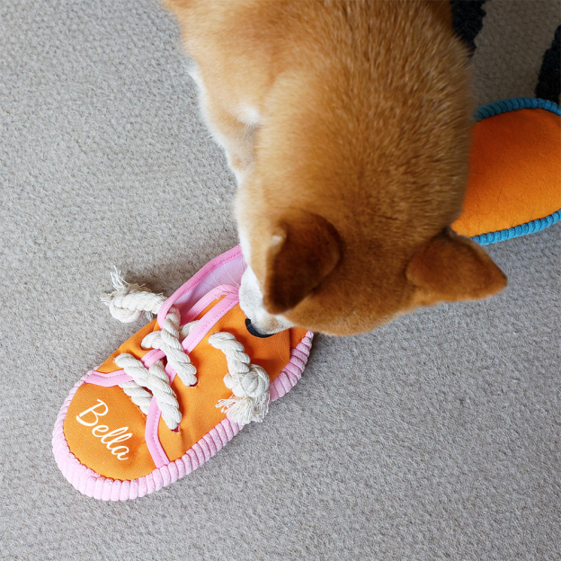 Personalized Puppy Soft Cotton Shoes Chew Toy | BKPet155