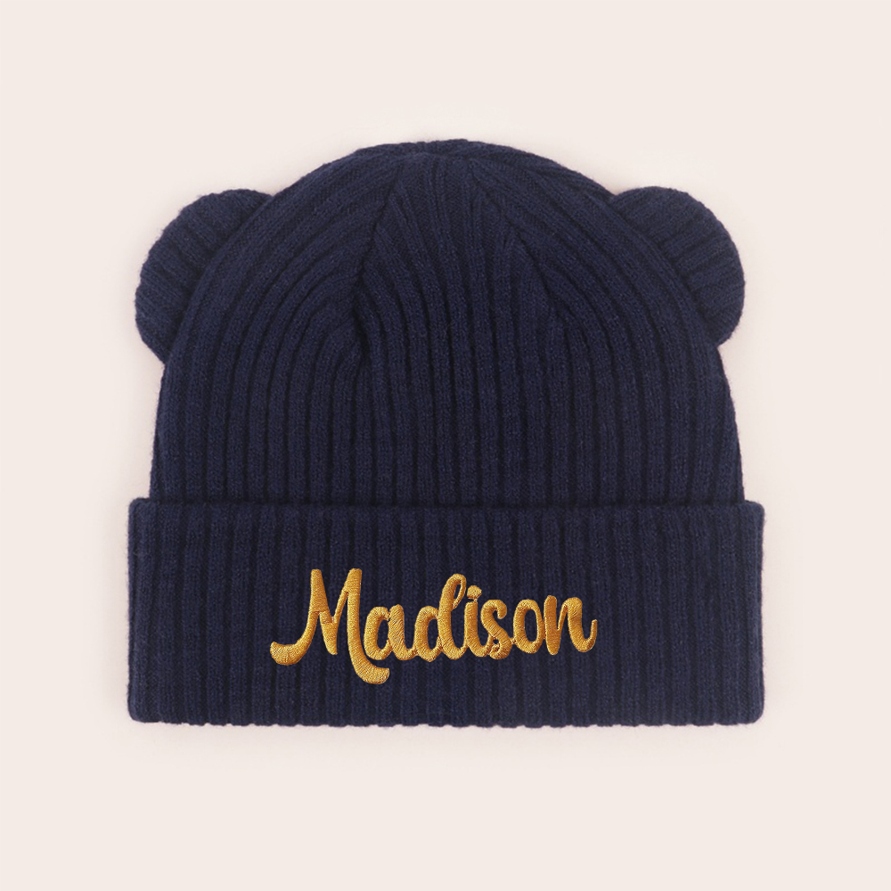 Personalized Embroidery Lovely Bear Baby Hat for Comfort & Unique | HSKid57