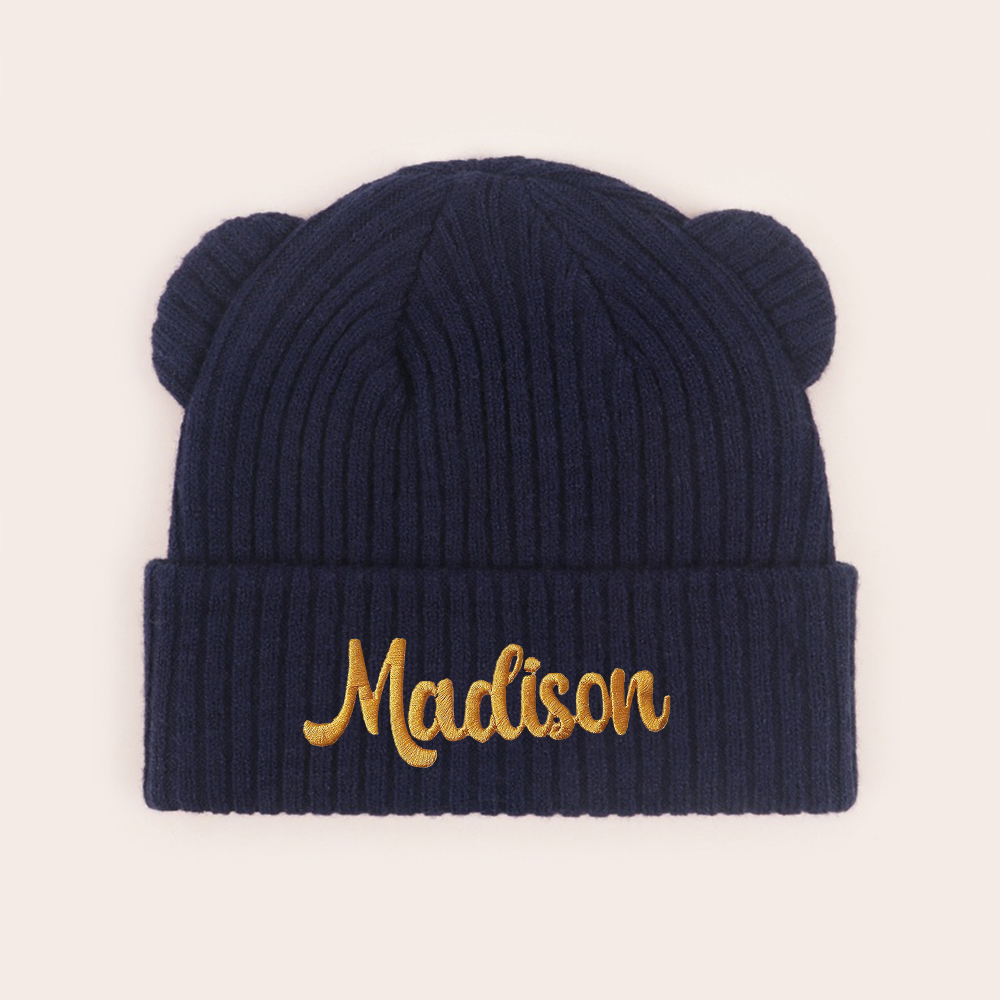 Personalized Embroidery Lovely Bear Baby Hat for Comfort & Unique | HSKid57