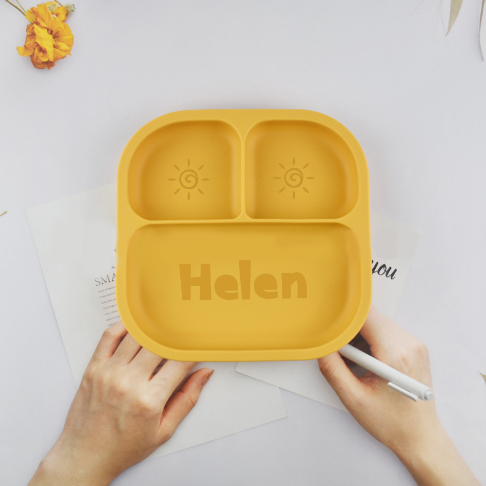 Personalised Baby Food Grade Color Dinner Plates  | CWBaby196