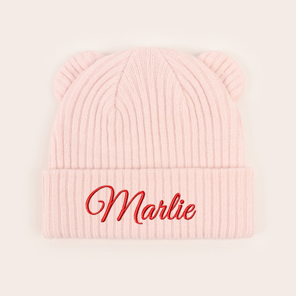 Personalized Embroidery Lovely Bear Baby Hat for Comfort & Unique | HSKid57