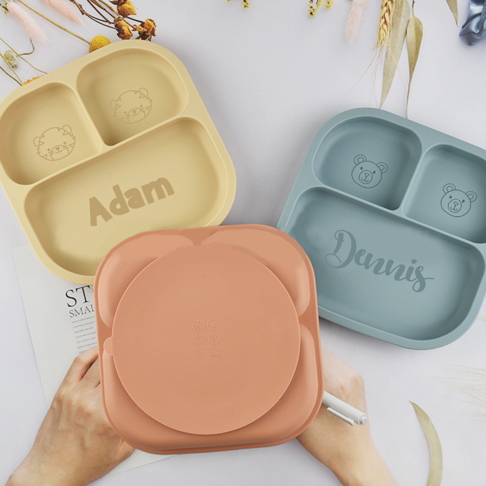 Personalised Baby Food Grade Color Dinner Plates  | CWBaby196