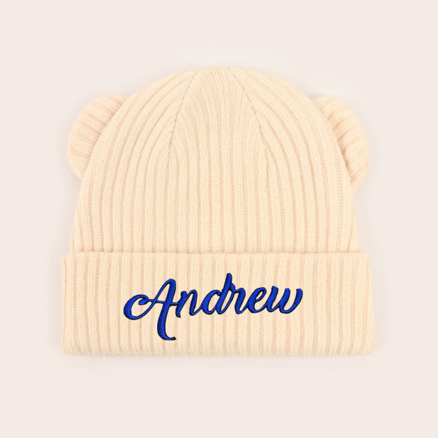Personalized Embroidery Lovely Bear Baby Hat for Comfort & Unique | HSKid57