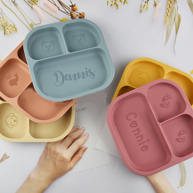 Personalised Baby Food Grade Color Dinner Plates  | CWBaby196