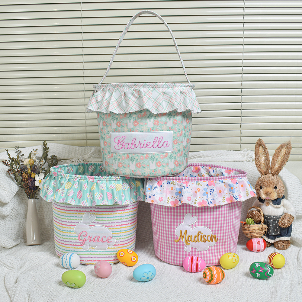 Personalised Embroidered Easter Bunny Basket | CWEaster46