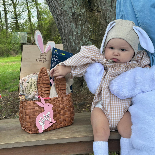 Personalized Bunny Easter Basket Tags | CWEaster34