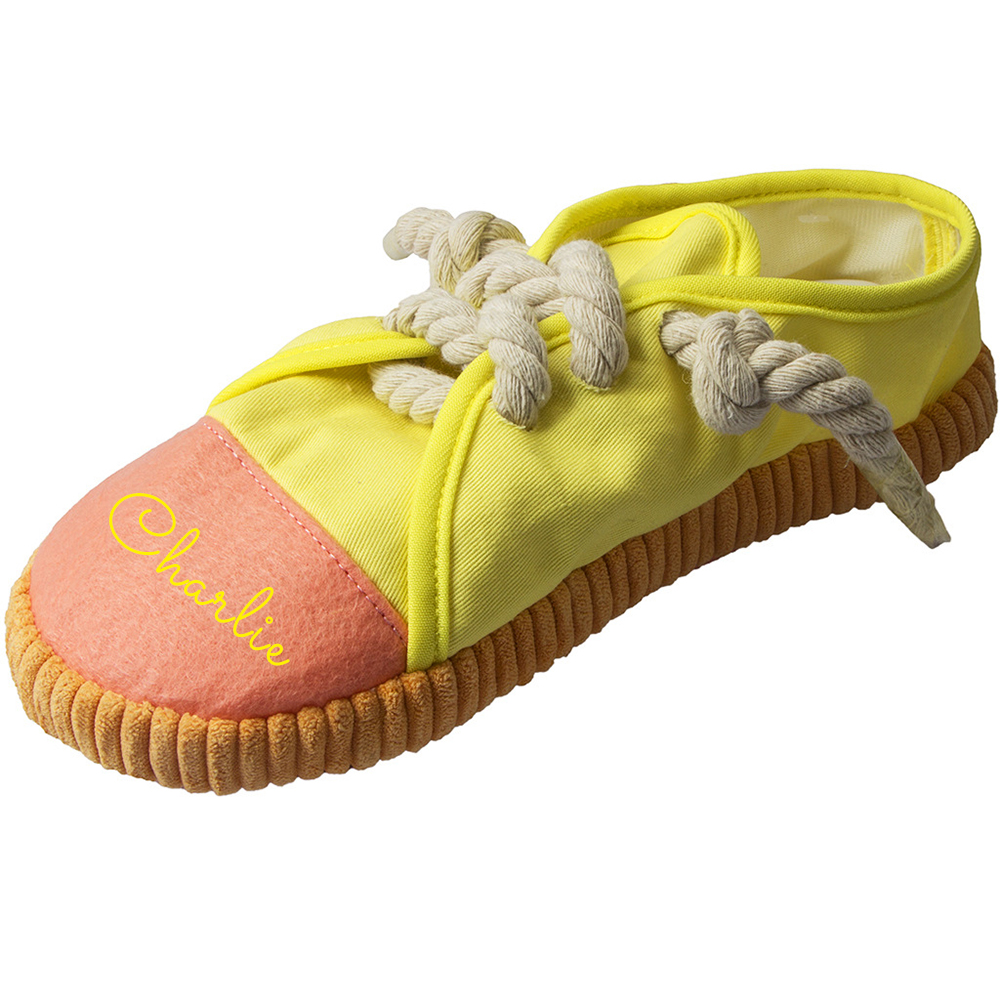 Personalized Puppy Soft Cotton Shoes Chew Toy | BKPet155