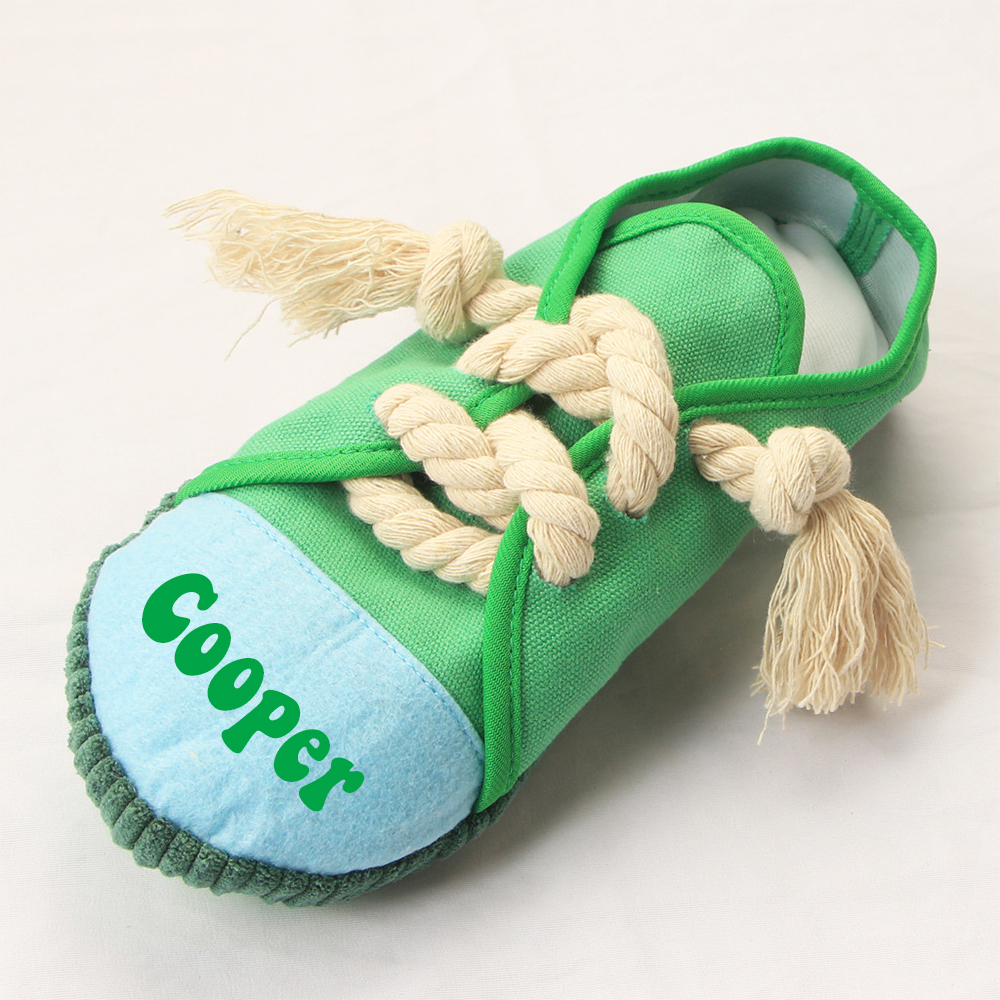 Personalized Puppy Soft Cotton Shoes Chew Toy | BKPet155