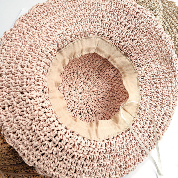 Personalized Bow Leather Patch Straw Hat for Comfort & Unique | CWBeach86