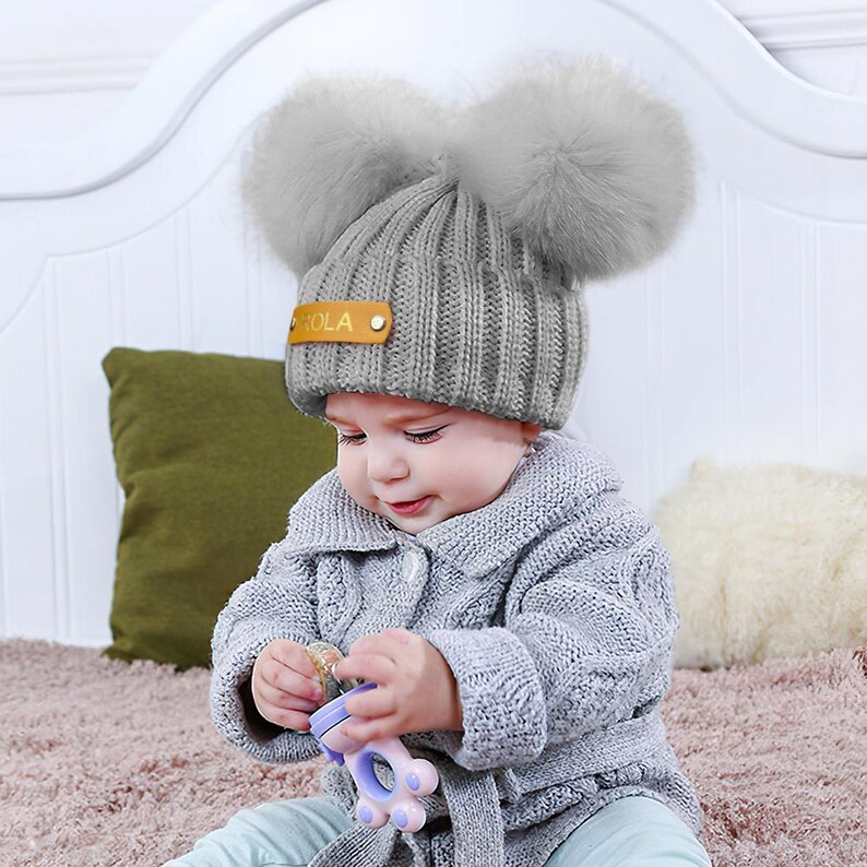 Personalized Name Kid Pom Pom Hat for Comfort & Unique | HSKid09