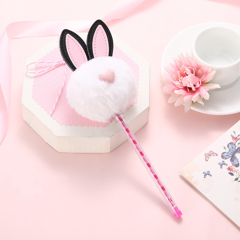 Personalized Easter Basket Bunny Notebook and PomPom Pen Set | CWToy110