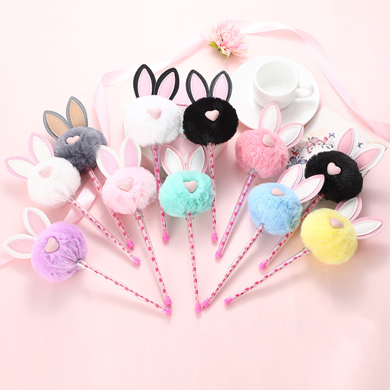 Personalized Easter Basket Bunny Notebook and PomPom Pen Set | CWToy110
