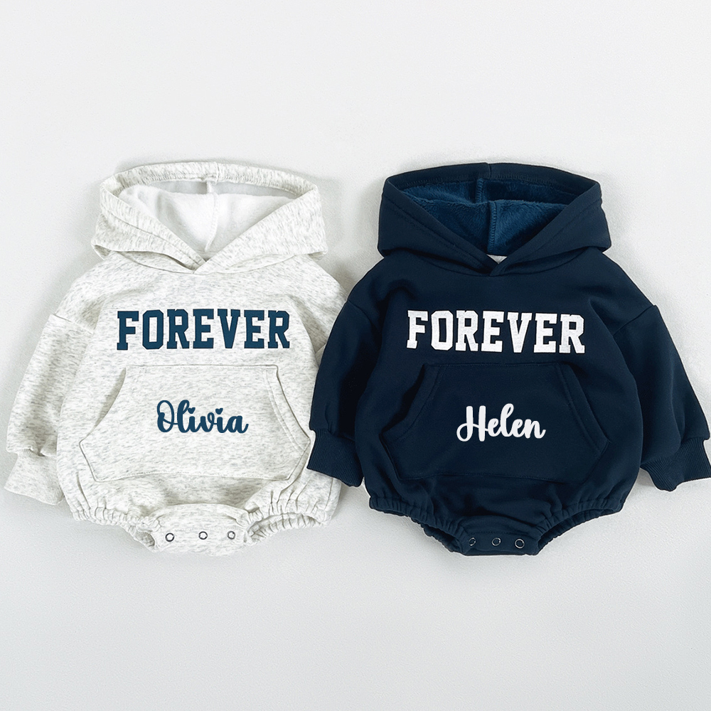 Personalized Baby Casual Sweatshirt Romper | CWBaby430
