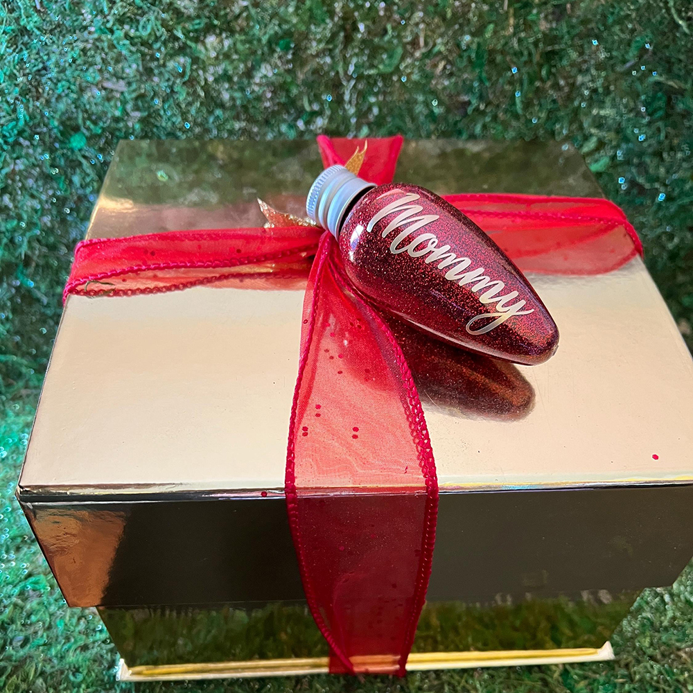 Personalised Glitter Lightbulb Special Christmas Ornament | MCGift212