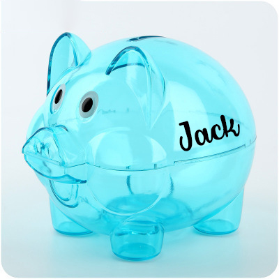 Personalized Kids Transparent Cute Piggy Bank | CWToy164