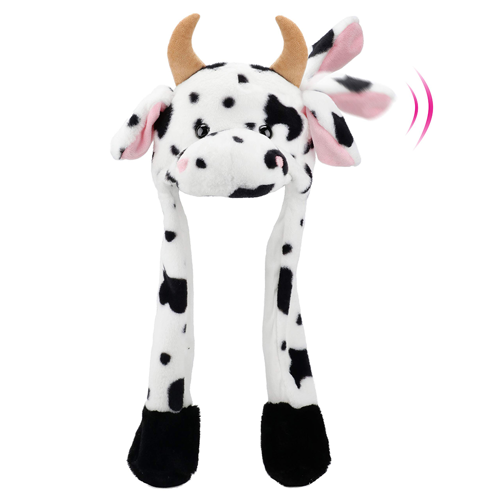 Personalized Embroidery Funny Ears Moving Plush Hat | HSKid79