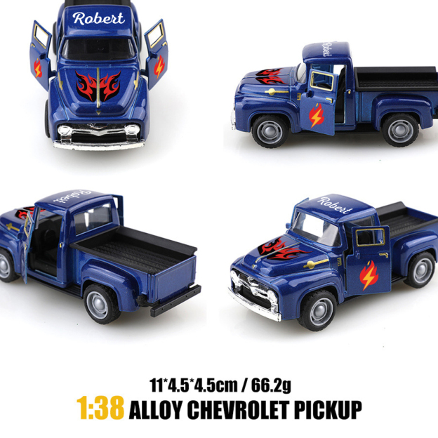 Personalized Toy Pickup Truck Custom Name & Pattern | CWToy167