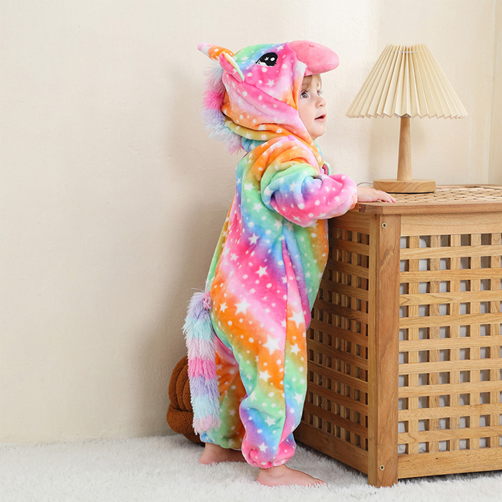 Personalized Leather Patch Baby Animal Romper | CWBaby362