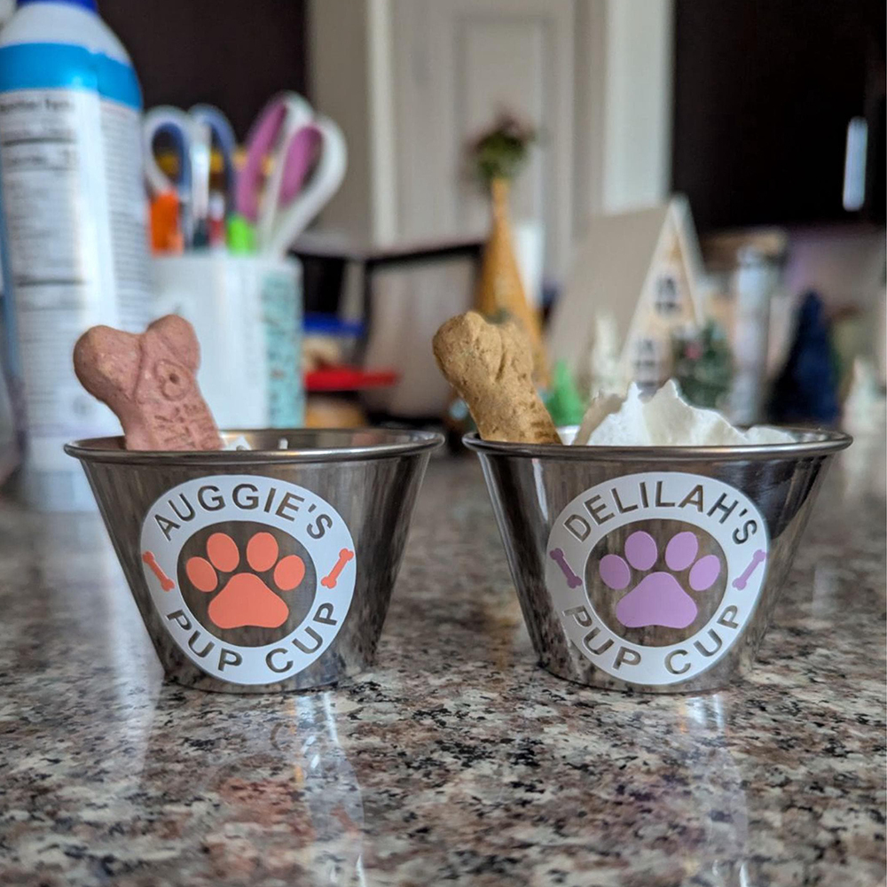 Personalized Pet Stainless Steel Reusable Mini Pup Cup Mug | BKPet273