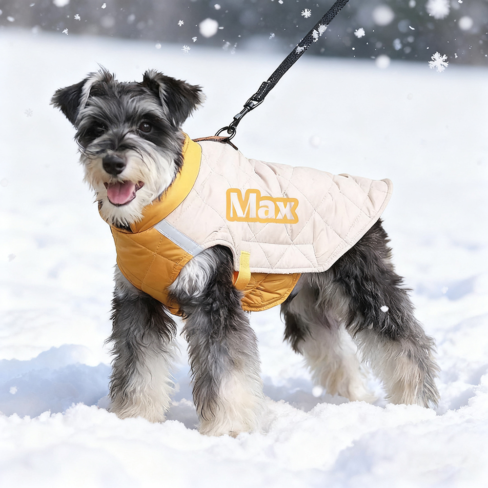 Personalized Pet Winter Warm Reflective Safety Puffer Vest | BKPet274