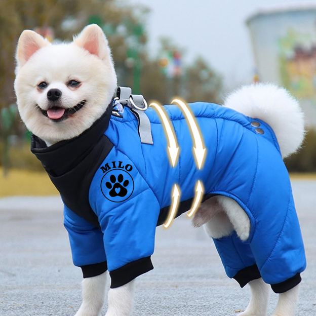 Personalized Pet Winter Warm Windproof Puffer Jacket | BKPet272