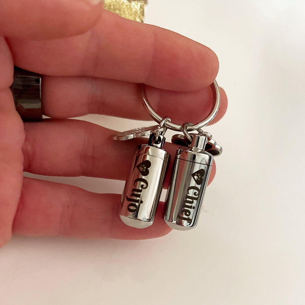 Personalized Pet Ashes Keepsake Keychain | BKPet351