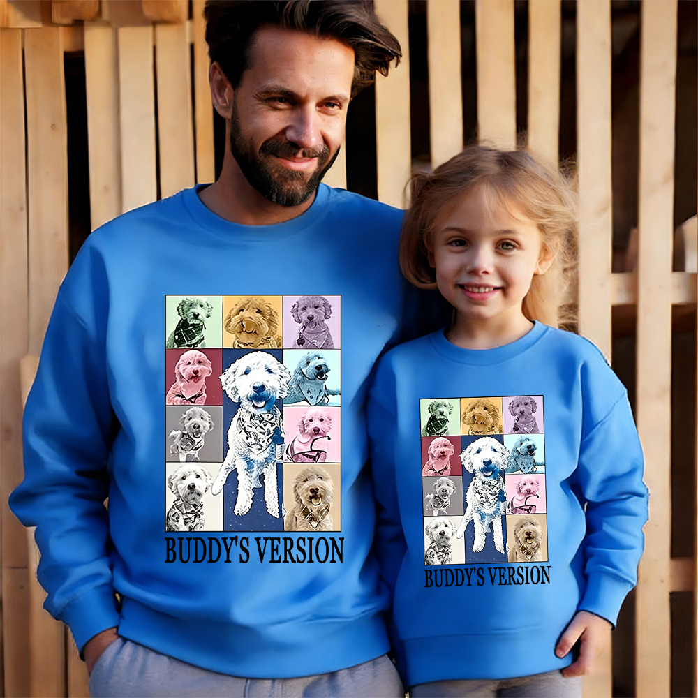 Personalized Pet Version Collage Crew Neck Sweatshirt | BKPet352