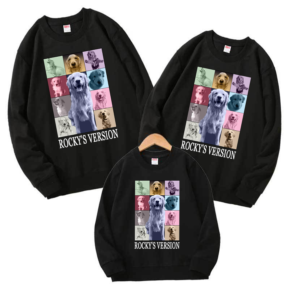Personalized Pet Version Collage Crew Neck Sweatshirt | BKPet352