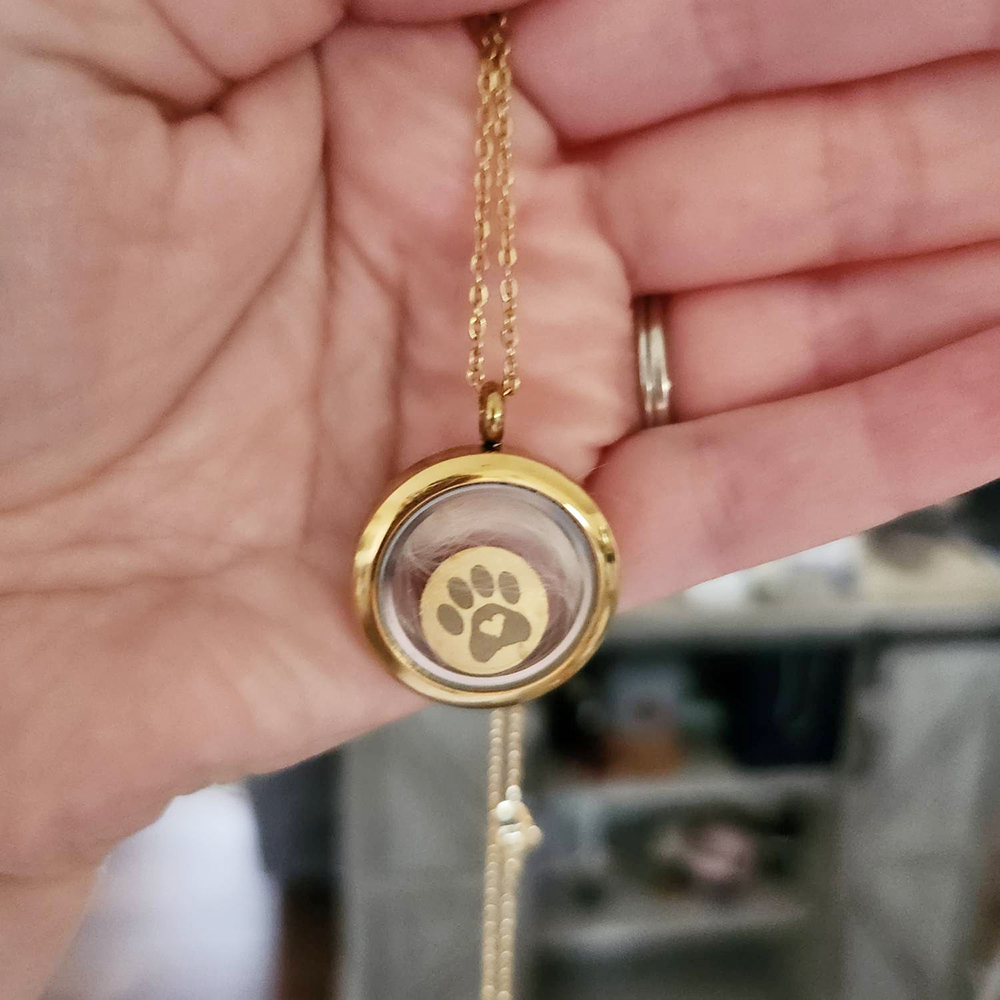 Personalized Pet Precious Memory Glass Locket Jewelry | BKPet364