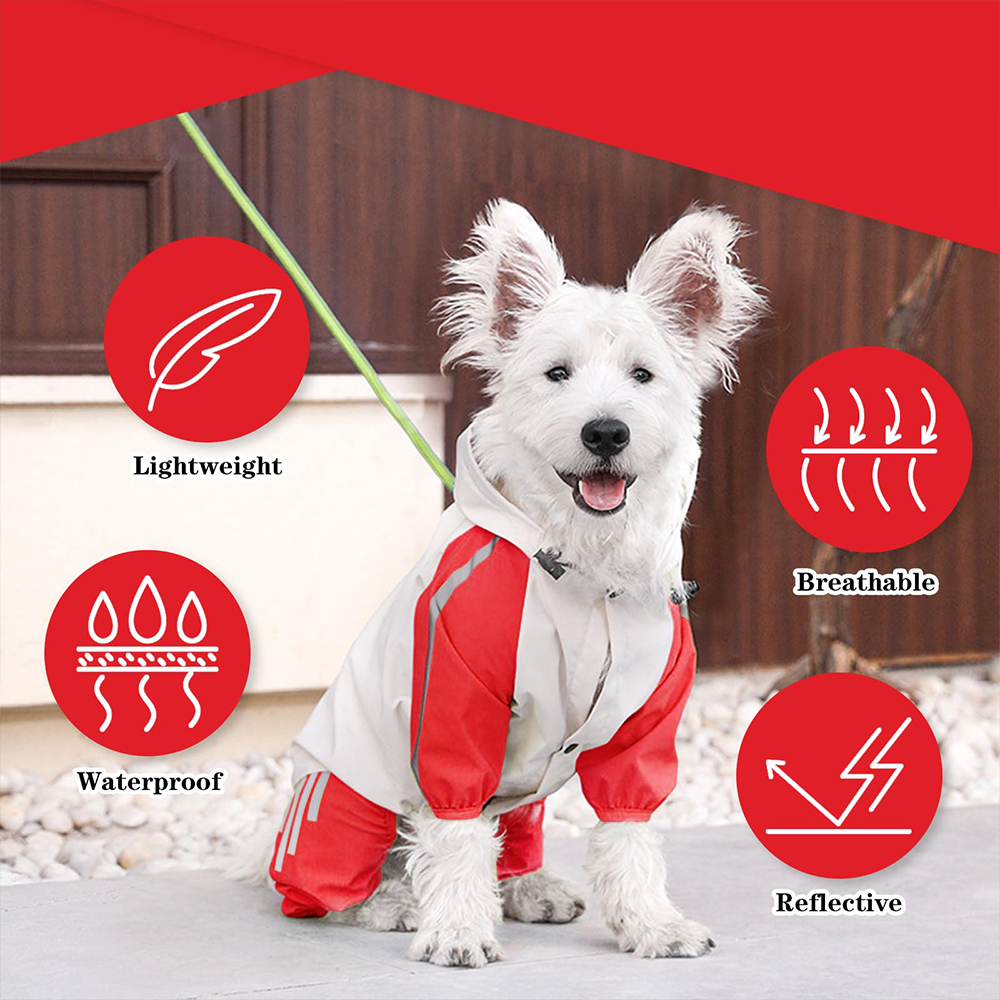 Personalized Pet Waterproof Raincoat with Hood | BKPet366