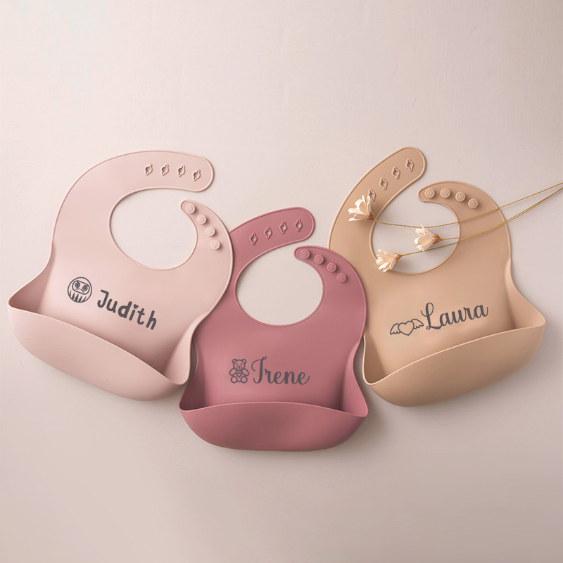 Personalized Name Silicone Ecofriendly Reusable Baby Bib | CWBaby66