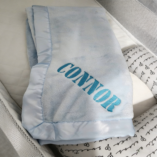 Personalized Embroidered Soft Plush Baby Blanket | CWBaby396